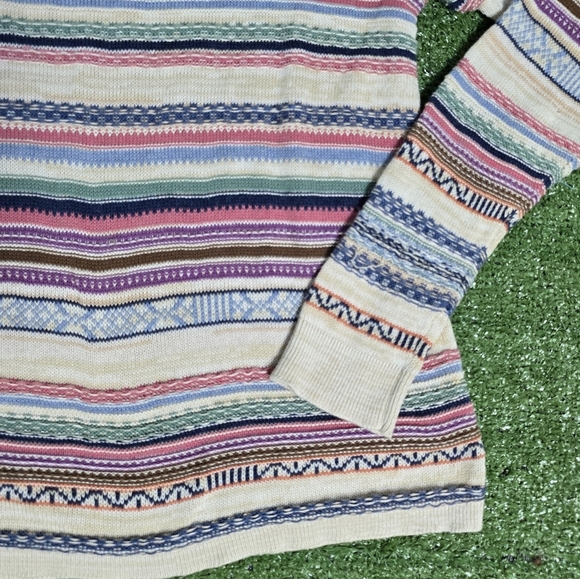 Chaps | southwestern motif striped lightweight rolled neck sweater - Picture 13 of 16